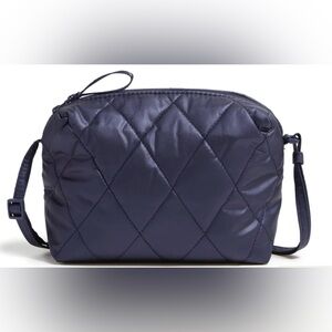 Vera Bradley Navy Quilted Camera Bag Crossbody PEACOAT PATTERN